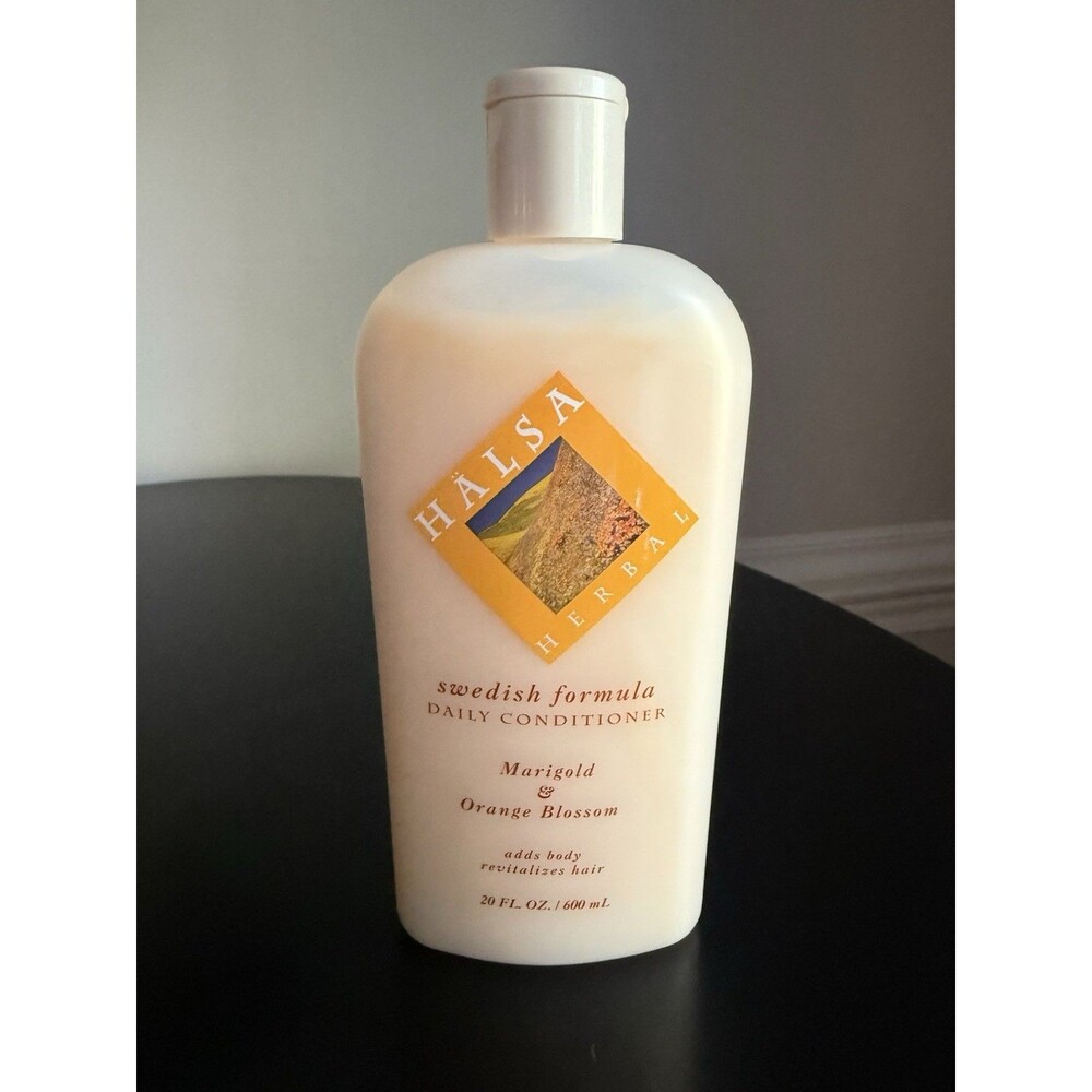 Vintage HALSA Herbal CONDITIONER Swedish Marigold & Orange Blossom 20 Fl Oz NEW